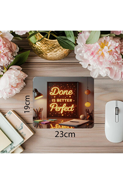 Empressco Done Is Better Than Perfect Mouse Pad Motivat Scris 19x23 cm 2 mm d...