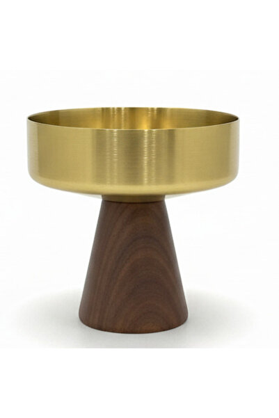 AKDC Wooden Base Gold Metal Dessert Serving Cup with Premium Look for Special...