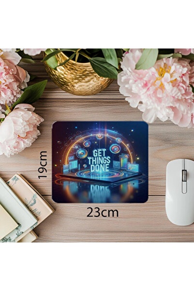 Empressco Mousepad energic tematic Get Things Done - 19x23 cm 2 mm dreptunghi...