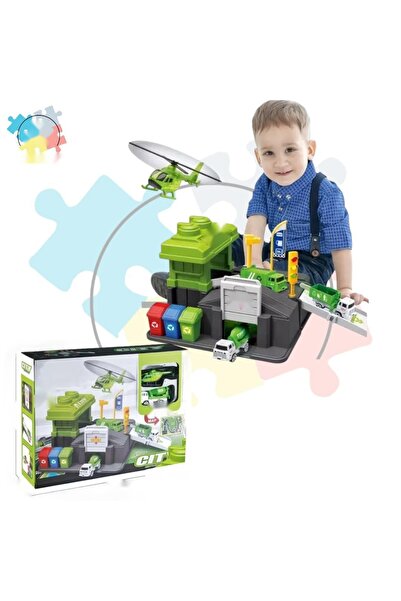 Trendbaby لعبة مدينة معدات النظافة مع شاحنات وطائرة من Trend Baby & Trend Kids