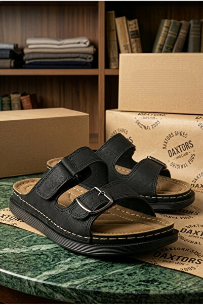 Daxtors Fidel Daily Orthopedic Double-Strapped Anti-Sweat Men's Slippers