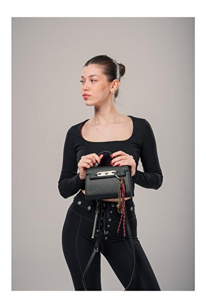 ÇÇS Μαύρη γυναικεία τσάντα χειρός και ώμου 18036