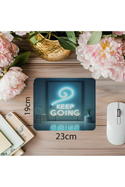 Empressco Mousepad motivațional cu efect Neon Trail - 19x23 cm 2 mm dreptungh...