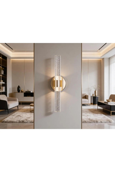 DizaynLED Pilli Kristal Kabarcık Modern Gold Duvar Aplik DL-035GOLD-DUVARTIPI...