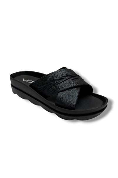 Voga 1700-130-26 Sıvama Deri Anatomik Fashion Çapraz Kadın Terlik