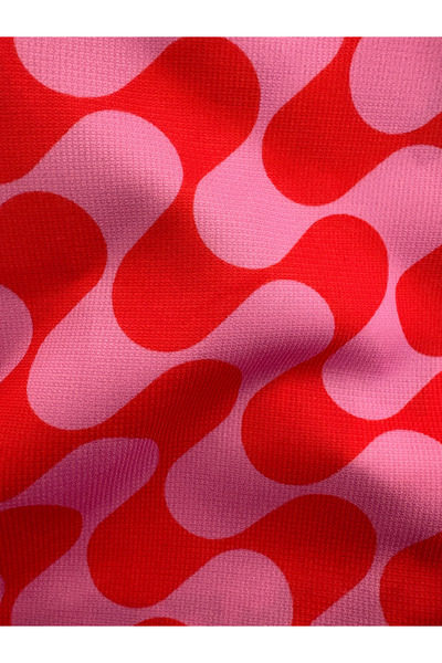 podyum baskı Μαξιμαλιστικό κυματιστό πολύχρωμο ύφασμα ταπετσαρίας 100x140 εκ....