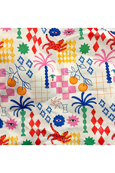 podyum baskı Μινιμαλιστικό πολύχρωμο ύφασμα ψηφιακής εκτύπωσης 100x140 εκ. γι...