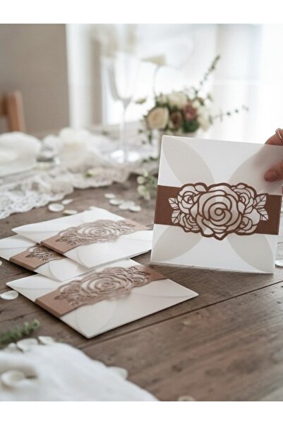 Armada Σετ 30 διαφανών διπλωμένων τετράγωνων φακέλων πρόσκλησης (10x10 εκ.) κ...