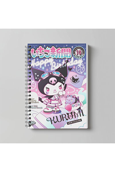 nihonwosekai Sanrio Kuromi Cinnamoroll Melody Purin Anime Notebook A4 Size 60...