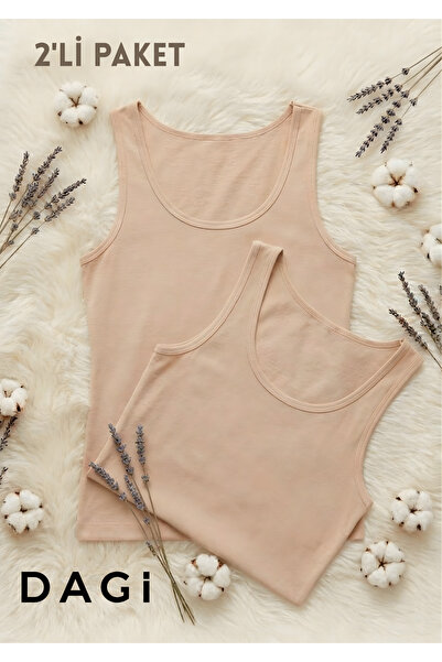 Dagi Women's Skin-Thin Thick-Strapped Cotton Undershirt 2-Pack