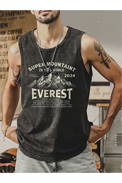 valeriae Ανδρικό αμάνικο μπλουζάκι της σειράς Premium με vintage εφέ και άνετ...