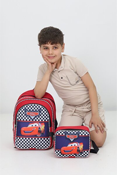 Probag Erkek Çocuk Okul Çantası Seti 2’li – Arabalı Kırmızı İlkokul Anaokulu ...