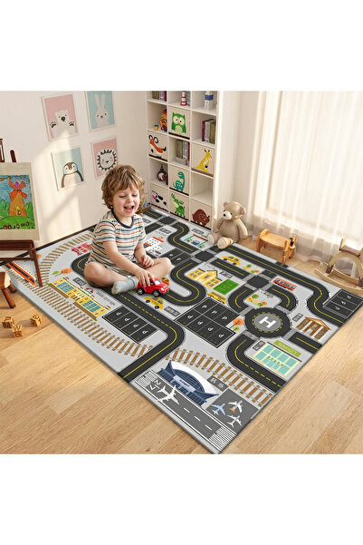 Destello ®   Χαλάκι παιχνιδιού με σχέδιο πόλης και χώρου στάθμευσης αυτοκινήτ...