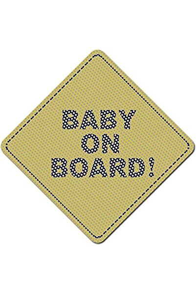 RUBIK Baby On Board Car Sign – Dotted See Through Rear Window Sticker (12.5x1...