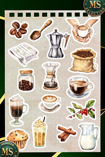 Major Selection Coffee Vintage Retro Laptop Sticker Waterproof Sticker