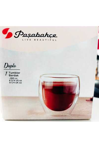 Paşabahçe GÜLMEN KRİSTAL 2Lİ Q00004 DUPLO BOROSİLİKAT ÇİFT CİDARLI 260CC BARD...