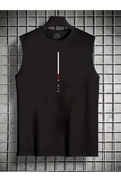 bellanova Ανδρικό αμάνικο μπλουζάκι σε ανθρακί αντικέ χρώμα με πλυμένη όψη κα...