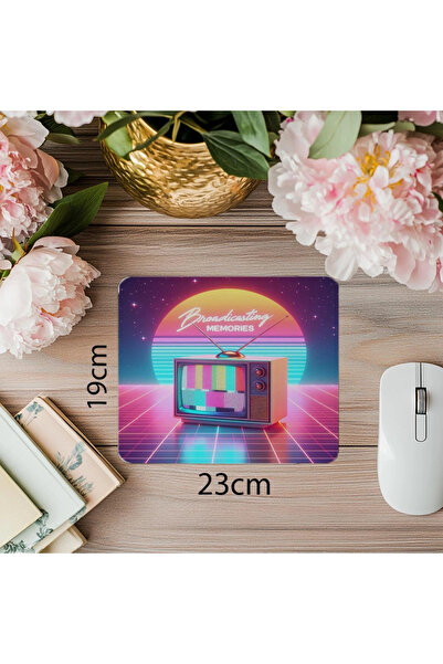 Empressco Mouse Pad cu design de televiziune veche cu antenă - 19x23 cm 2 mm ...