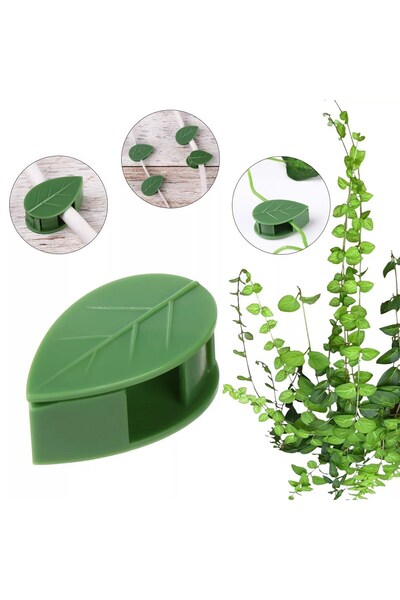 Greathings ®10 lu Yaprak Tasarımlı Kablo Bitki Sarmaşık Düzenleyici Yapışkanl...