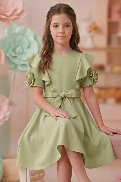 Zaziko Kids Κοριτσίστικο ροζ κοντομάνικο φόρεμα ELB2012