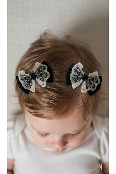 MY VİNTAGE Hairless Baby Clip, Red Cute Hairless Baby Clip with a Ribbon That...