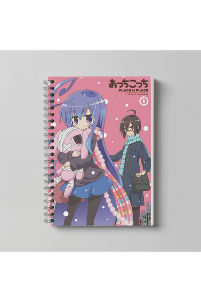 nihonwosekai Caiet Anime Acchi Kocchi, format A4, 60 de coli, fără linii, cu ...