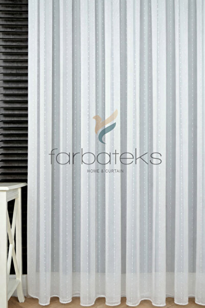 farbateks Perdea modernă din tul cu model punctat, țesătură elegantă, șic, pe...