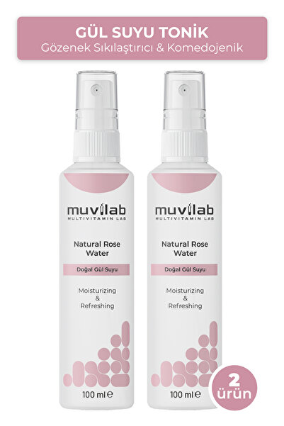 muvilab Saf Gül Suyu Gözenek Sıkılaştırıcı Cilt Nemlendirici Siyah Nokta Karş...
