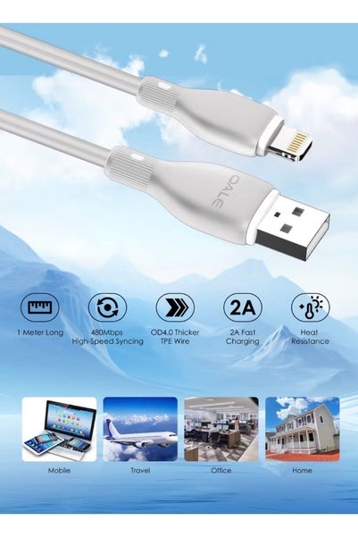 OALE -Charging Cable USB to LIGHTNING-2m