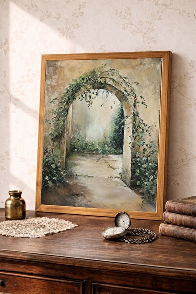 Tuba Decor Επιτραπέζια ζωγραφική σε ξύλινο πλαίσιο ενιαίου τεμαχίου, vintage ...