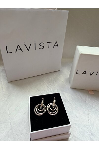 Lavista Silver İç İçe Halkalı Gümüş Küpe