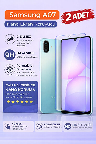 ebulduk قطعتان من واقي الشاشة 9h نانو المرن المتوافق مع هاتف Galaxy A07