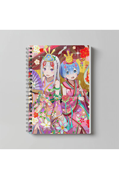 nihonwosekai Re Zero Anime Notebook A4 Size 60 Sheets Unlined Character Printed