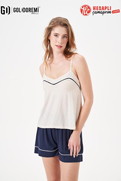 gd goldoremi 29021 Premium Γυναικείο άνετο σετ πιτζάμες με σορτς και λουράκια...
