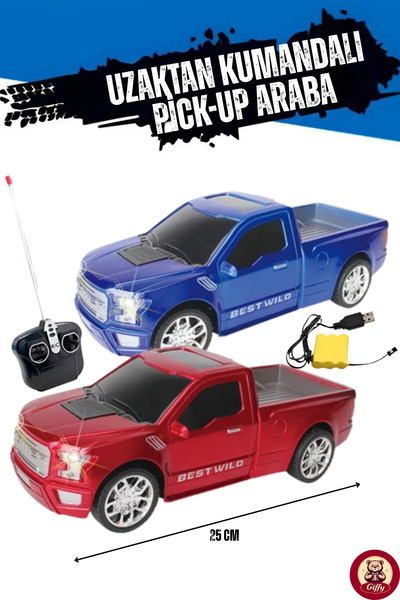 giffy Uzaktan Kumandalı Pick Up Araba Full Fonksiyon Şarjlı Işıklı Kutulu Kas...