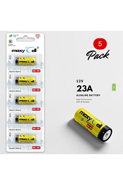 Maxycell 5 Adet 23A Piller 12V - A23 L1028 MN21 GP23A