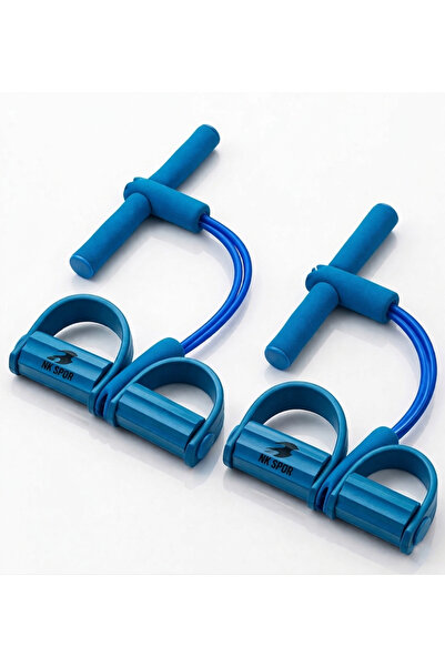 nkspor 2 Blue Body Trimmers - 2 Tube Resistance Rubber Exercise Equipment - H...