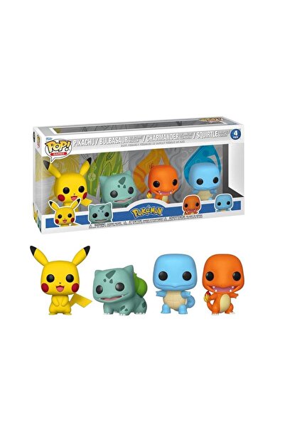 Funko Pop Pokemon: Starters 4-Pack Pikachu, Bulbasaur, Charmander & Squirtle