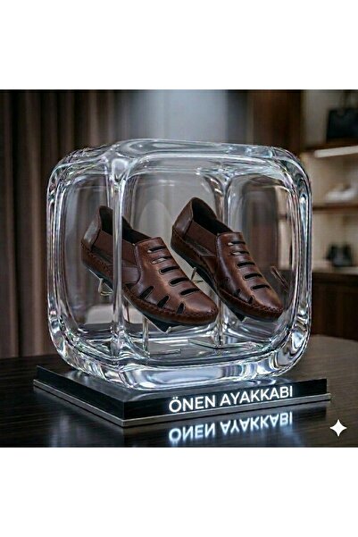 Venüs Genuine Leather Brown Closed Sandals