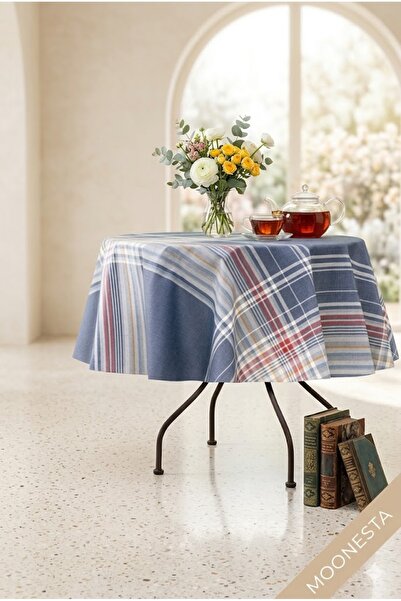 Madame Coco Τραπεζομάντιλο Farrant Pvc - Σκούρο Μπλε - 140 εκ