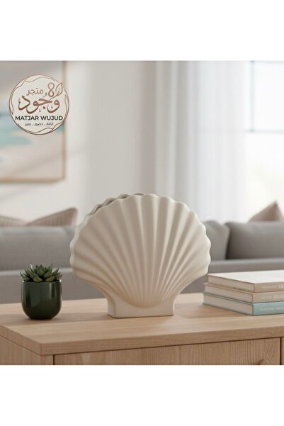 ABAS فازة على شكل صدف