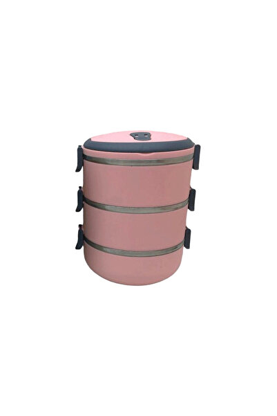 Marsilyan Food Thermos Light Pink 3-Piece Lunchbox Storage Container 1.8Lt Rs...
