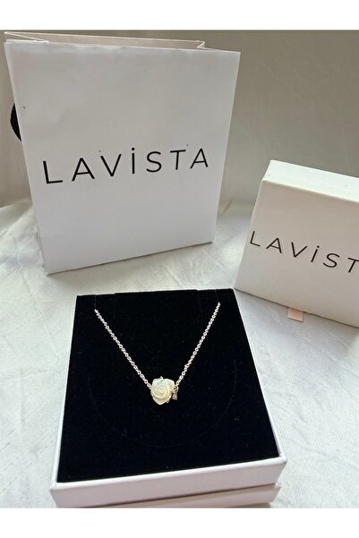 Lavista Silver Gül Gümüş Kolye