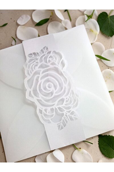 Armada Σετ 30 διαφανών πτυσσόμενων τετράγωνων φακέλων πρόσκλησης (10x10 εκ.) ...