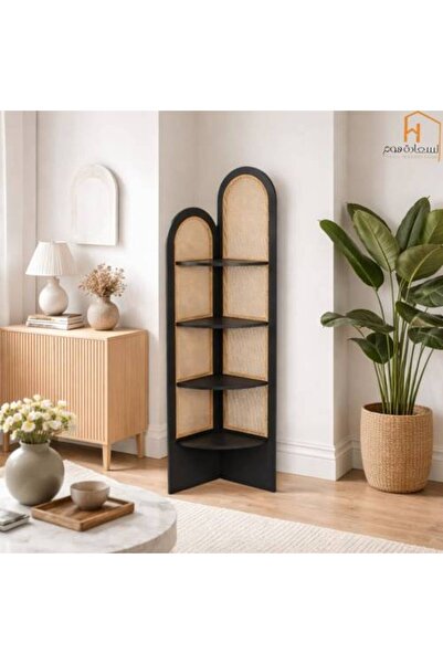 Al Saadah Home Stand with Separator - Black - 40X40X180 cm