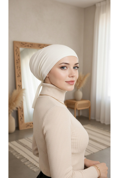 cicial قبعة نسائية قطنية مبطنة من القطن الممشط مكونة من قطعتين