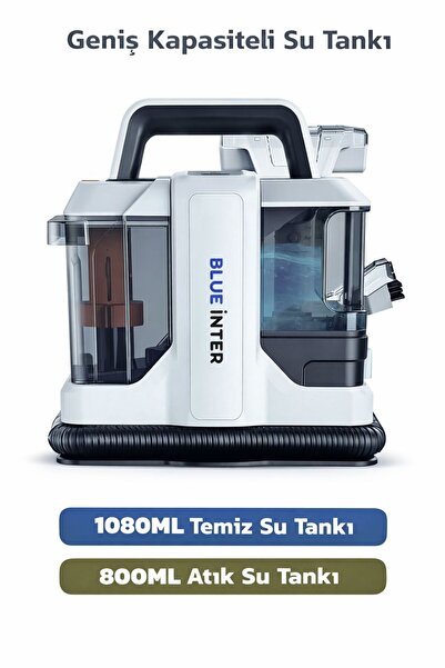 BLUE İNTER 750W PORTATİF HALI KOLTUK ARAÇ YIKAMA MAKİNESİ TEMİZLEYİCİ 2 HAZNE...