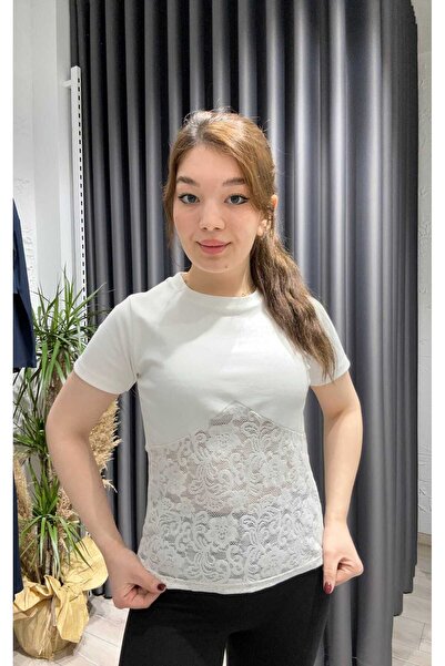 IŞILDA FASHION Δαντελένια μπλούζα με λεπτομέρειες Işılda