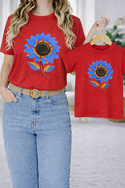 VODEXA Majka Unisex Dječja Kombinacija Oversize T-Shirt Majica za Dvoje PLAVI...