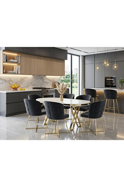 ÜNALMIŞ Mutfak Yemek Masa Sandalye Takımı Lüx Quality 90x170 MDF LAKPANEL (1M...